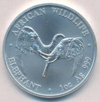 Zambia 2002. 5000K Ag Afrikai vadak - Elefántok T:BU Zambia 2002. 5000 Kwacha Ag African wildlife - Elephants C:BU Krause KM#142