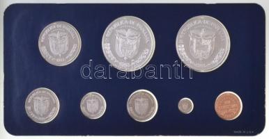 Panama 1983. 1c-5B Br, Cu-Ni, Ag (8xklf) forgalmi sor dísztokban T:PP
/ Panama 1983. 1 Centesimo - ...
