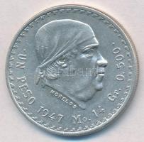 Mexikó 1947. 1P Ag T:1- Mexico 1947. 1 Peso Ag T:AU Krause KM#456