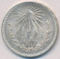 Mexikó 1943. 1P Ag T:1- Mexico 1943. 1 Peso Ag C:AU KM#455