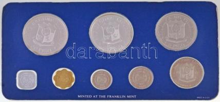 Fülöp-szigetek 1977. 1s-50P Al, sárgaréz, Ni, Ag (8xklf) forgalmi sor, dísztokban, tanúsítvánnyal T:...