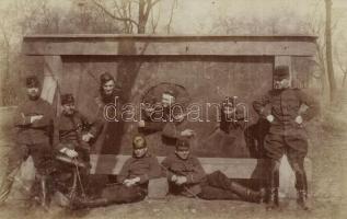 Osztrák-magyar első világháborús katonai kiképző hely katonákkal / WWI K.u.k. military training field with soldiers. photo