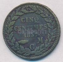 Monaco 1837M-C 5c Cu "V. Honoré" T:2-,3 ph.
Monaco 1837M-C 5 Centimes Cu "Honore V&q...