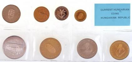 1992. 1Ft-200Ft (8xklf) érmés forgalmi sor lezárt fóliatokban T:PP 1992. 1 Forint - 200 Forint (8xdi...