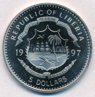 Libéria 1997. 5$ Cu-Ni "Tigris" T:1,1-
Liberia 1997. 5 Dollars Cu-Ni "Tiger" C:...