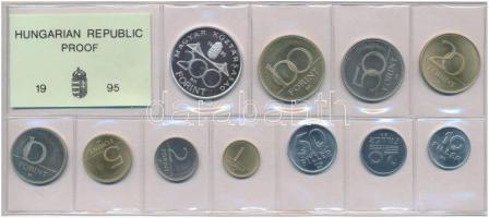 1995. 10f-200Ft (11xklf) érmés forgalmi sor lezárt fóliatokban T:PP Adamo FO28