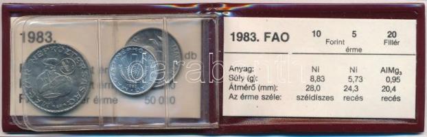 1983. 20f Al + 5Ft Ni + 10Ft Ni "FAO" sor, eredeti tokban tanúsítvánnyal T:BU 
Adamo EM69...