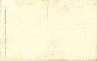 Osztrák-magyar első világháborús katona lap. Katonák egy vízi malom makettjével háttérben ágyú védel...