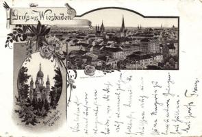 1898 Wiesbaden with Greek Catholic church litho (EB)