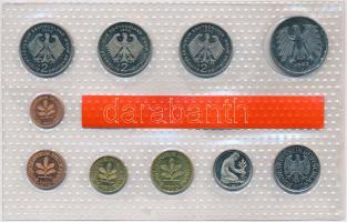 Németország 1992F 1pf-5M (10xklf) forgalmi sor T:PP Germany 1992F 1 Pfennig - 5 Mark (10xdiff) coin ...