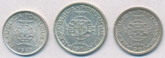 Mozambik 1950. 2 1/2Esc Ag + 1952. 10Esc Ag +1960. 5Esc Ag T:2
Mozambique 1950. 2 1/2 Escudos Ag + ...