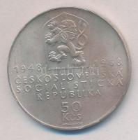 Csehszlovákia 1968. 50K Ag "Népköztársaság 20 éves" T:1- 
Czechoslovakia 1968. 50 Korun A...