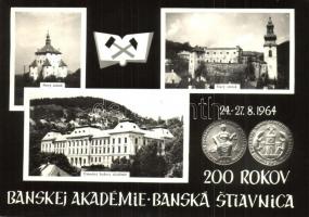 2 db régi és 1 db modern felvidéki városképes lap: Kisszeben, Pozsony, Selmecbánya / 2 pre-1945 and ...