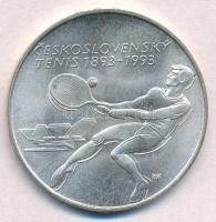 Csehszlovákia 1993. 500K Ag 100 éves a cseh tenisz T:1 Czechoslovakia 1993. 500 Korun 100th Year of Czech Tennis C:UNC Krause KM#164