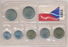 Csehszlovákia 1981. 5h-5K (7xklf) forgalmi sor fóliatokban T:1 
Czechoslovakia 1981. 5 Haleru - 5 K...