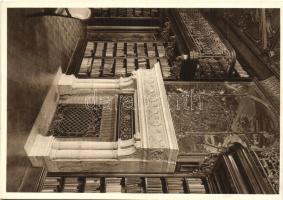 Budapest VIII. Fővárosi Könyvtár, belső - 7 db régi képeslap / 7 pre-1945 interior postcards of the ...