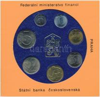 Csehszlovákia 1988. 5H-5K (7xklf) forgalmi sor T:1  Czechoslovakia 1988. 5 Haleru - 5 Korun (7xdiff) coin set C:Unc