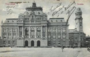 4 db régi erdélyi városképes lap: Nagyenyed, Nagyvárad, Székelyudvarhely, Szamosújvár / 4 pre-1945 T...