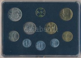 Csehszlovákia 1991. 1h-10K (9xklf) forgalmi sor műanyag tokban T:1 
Czechoslovakia 1991. 1 Haler - ...
