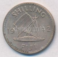 Fidzsi-szigetek 1942S 1Sh Ag "VI. György" T:1-,2
Fiji Islands 1942S 1 Shilling Ag "G...