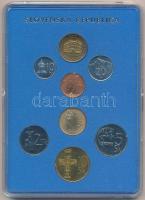 Szlovákia 1997. 10h-10K (7xklf) forgalmi sor + "Körmöcbányai Pénzverde" fém emlékérem műan...