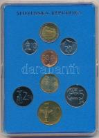 Szlovákia 1999. 10h-10K (7xklf) forgalmi sor + "Magas Tátra" fém emlékérem műanyag dísztok...
