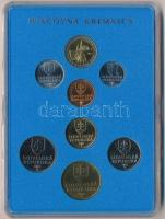 Szlovákia 2001. 10h-10K (7xklf) forgalmi sor + "Pozsony" fém emlékérem műanyag dísztokban ...