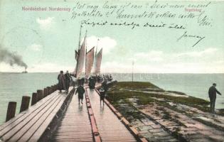 Norderney, Nordseebad; Segelsteg / sailing ship's pier (EK)