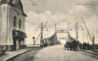 Arad, Gróf Károlyi Gyula híd, lovaskocsi, szekér / bridge, carriage, coach (EK)