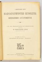 Dr. Marschalkó János: A hatályban levő igazságügyministeri rendeletek rendszeres gyűjteménye. IV. kö...