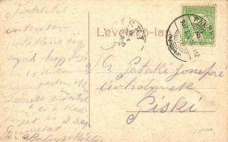 Pancsova, Pancevo; Temes rakpart, MFTR 663-as uszály,  Pancsovai Népbank közraktára. W. L. 945. / Ti...