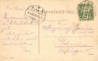 Gyoma, Petőfi tér, templom, szekér. W. L. 1419. (EK)