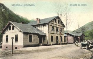 Stájerlak-Bozovics, Staier-Bozovici, Steierdorf-Bosowitsch; Blokkház és kantin, hintó / blockhouse, canteen, chariot