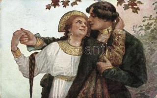 Yours forever. Russian art postcard. T.S.N. R.M. No. 74. s: Solomko (Rb)