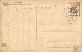 Meeting. Russian art postcard. T.S.N. R.M. No. 23. + K.u.K. Divisions-Bäckerei No. 56. s: Solomko (R...