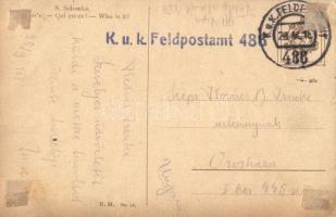 Who is it? Russian art postcard. T.S.N. R.M. No. 14. + K.u.K. Feldpostamt 488. s: Solomko (Rb)