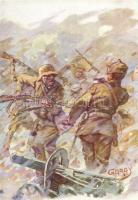 Kocsis Gyula őrvezető megsemmisíti az ellenséges osztagot / WWII Hungarian military, machine gun s: Garay