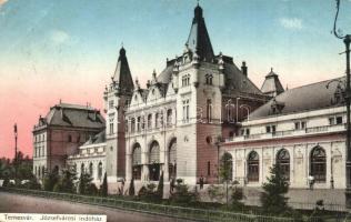 Temesvár, Timisoara; Józsefvárosi indóház, Vasútállomás / railway station (EK)