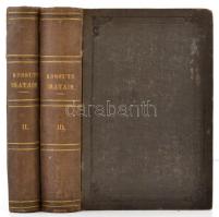 Kossuth Lajos: Irataim az emigráczióból II-III. II. kötet: A villafrancai béke után. III. kötet: Remény és csapások kora. Bp., 1881-1882.  Athenaeum,  Korabeli aranyozott gerincű egészvászon-kötés, kopottas borítóval, a III. kötet címlapja hiányzik.