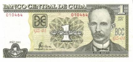 Kuba 1995-2003. 1P (4x) klf évszámokkal T:I