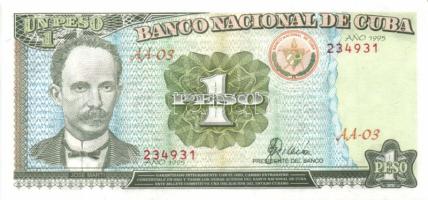 Kuba 1991-2004. 1P (2x), 3P (1x), 5P (2x) mind klf évszámmal! T:I