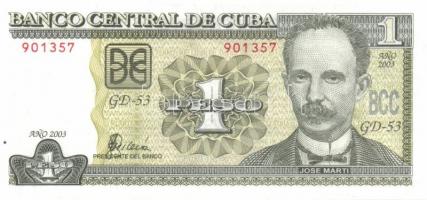 Kuba 1991-2004. 1P (2x), 3P (1x), 5P (2x) mind klf évszámmal! T:I