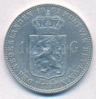Hollandia 1901. 1G Ag "I. Vilhelmina" T:2,2-
Netherlands 1901. 1 Gulden Ag "Wilhelmi...