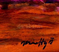 Márffy jelzéssel: Fenyőerdő. Olaj, farost, keretben, 50×70 cm