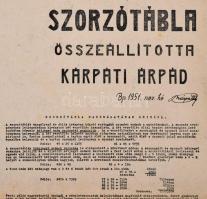 1951 Kihajtható szorzótábla