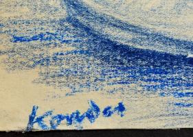 Kondor jelzéssel: Fej portré. Pasztell, papír, 21×31 cm