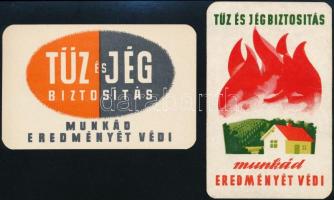 1959 Tűz és jég biztosítás 2 db reklámos kártyanaptár