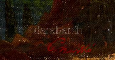 Markó jelzéssel: Kilátás a tóra. Olaj, vászon, 40×30 cm