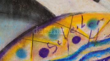 Scheiber jelzéssel: Kalapos hölgy. Pasztell, papír, üvegezett keretben, 43×30