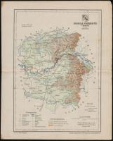 cca 1890 Ugocsa vármegye térképe. Posner Károly. 29x23 cm